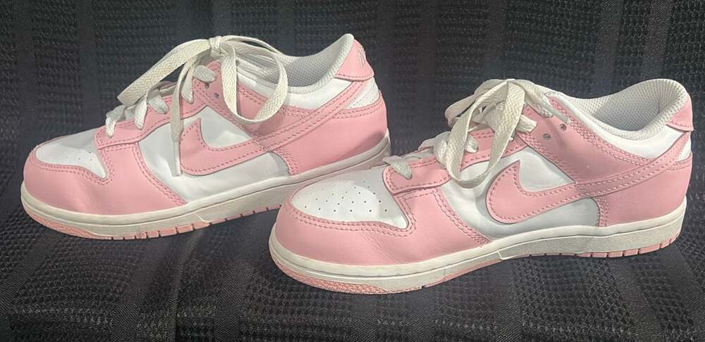 Nike Dunk Low Preschool Girls' Shoes - White/Pink Glaze - Picture 2 of 4
